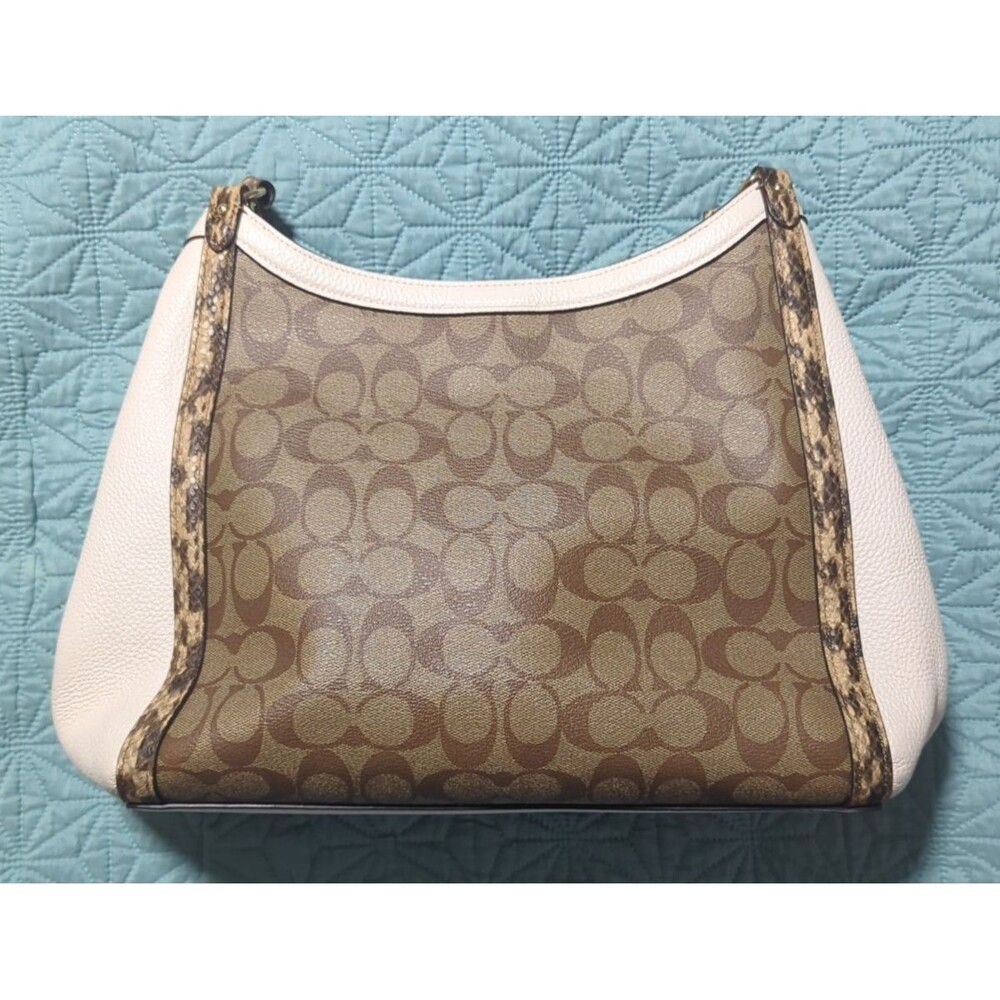 Coach Kristy Colorblock Leather Snake Embossed 3 compartment shoulder bag in EUC - Picture 2 of 14